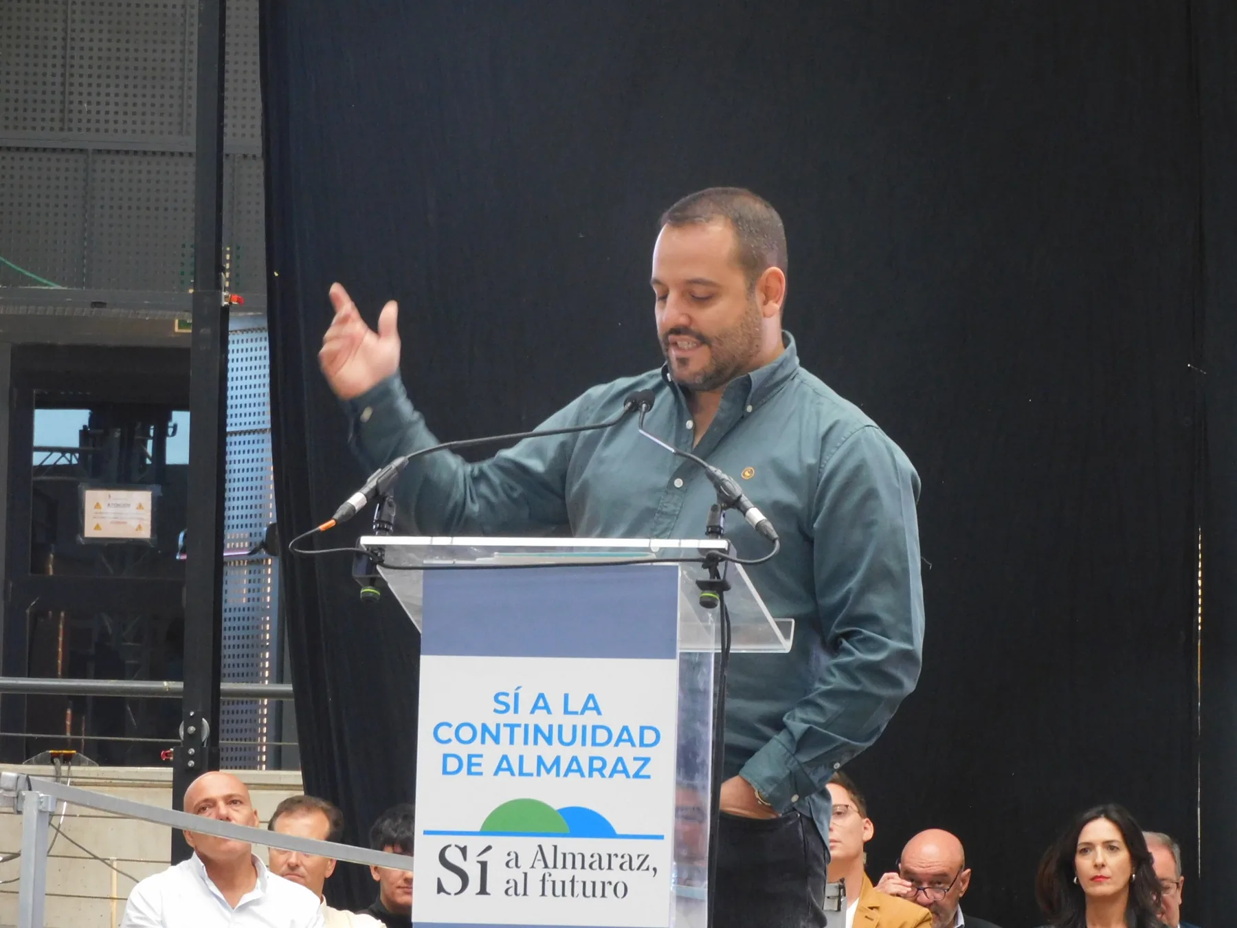Fernando Sánchez durante una intervención de la plataforma Sí a Almaraz, Sí al Futuro